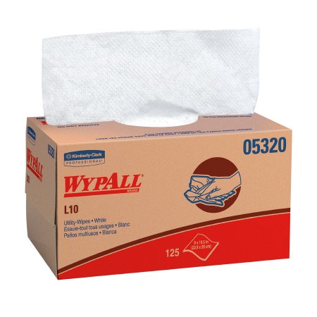 Kimberly Clark Task Wipe WypAll® L10 Light Duty White NonSterile 1 Ply Tissue 9 X 10-1/4 Inch Disposable - Case of 2250 - 05320-CS