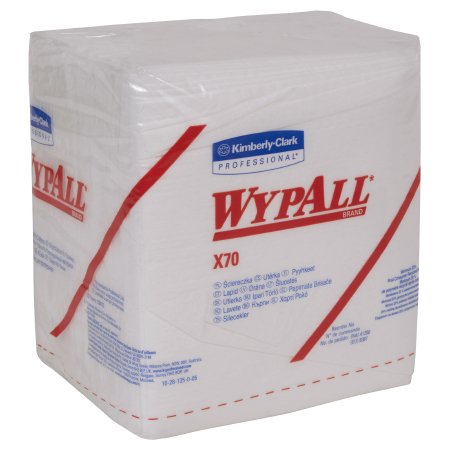 Kimberly Clark Task Wipe WypAll® X70 Heavy Duty White NonSterile Cellulose / Polypropylene 12 X 12-1/2 Inch Reusable - Pack of 76 - 41200-PK