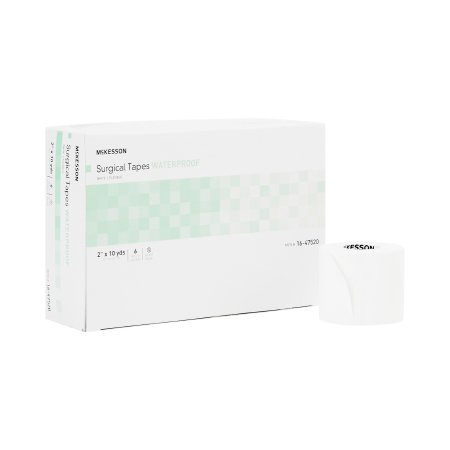McKesson Waterproof Medical Tape McKesson White 2 Inch X 10 Yard Adhesive NonSterile - Each - 16-47520-EA