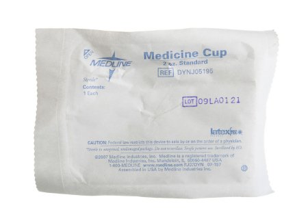 Medline Graduated Medicine Cup 2 oz. Clear Plastic Disposable - Case of 100 - DYNJ05195-CS