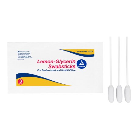 Dynarex Oral Swabstick Dynarex® Foam Tip Lemon Glycerin - Pack of 1 - 1216-PK