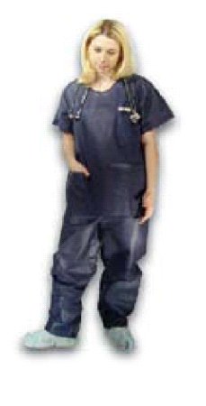 Dukal Scrub Shirt X-Large Dark Blue 2 Pockets Short Sleeve Unisex - Case of 50 - 375XL-CS