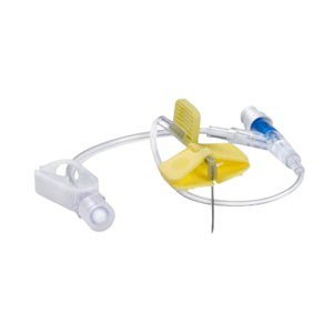 BD Huber Infusion Set MiniLoc® 22 Gauge 1 Inch 8 Inch Tubing Without Port - Case of 20 - 0632210-CS