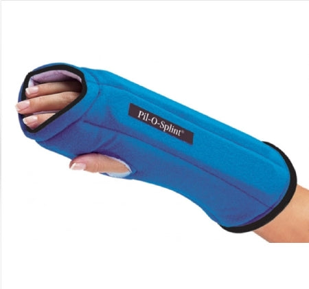 DJO Resting Wrist / Hand Splint ProCare® IMAK® RSI Adjustable Pil-O-Splint® Cotton / Flannel / Foam Left or Right Hand Blue One Size Fits Most - Each - 79-87550-EA