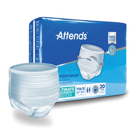 Attends Healthcare Products Unisex Adult Absorbent Underwear Attends® Advanced Pull On with Tear Away Seams Small Disposable Heavy Absorbency - Bag of 20 - APP0710-BG