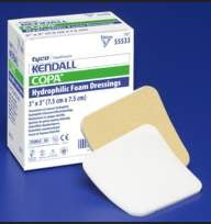 Cardinal Foam Dressing Kendall™ Foam Island 6 X 6 Inch With Border Film Backing Acrylic Adhesive Square Sterile - Case of 50 - 55566B-CS