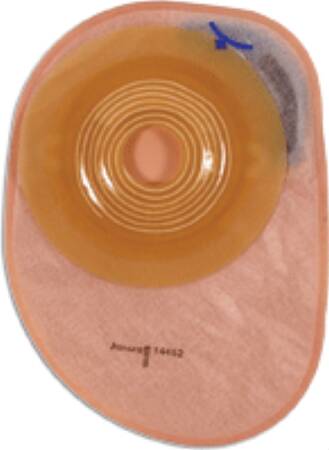Coloplast Ostomy Pouch Assura® One-Piece System 7 Inch Length 1 Inch Stoma Closed End Convex Light, Pre-Cut - Box of 10 - 14452-BX