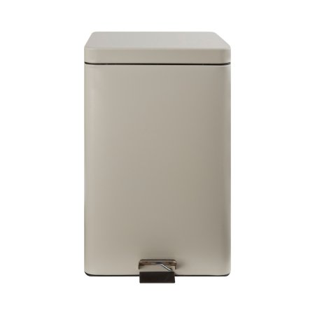 McKesson Trash Can with Plastic Liner McKesson 32 Quart Square Beige Steel Step On - Each - 81-35268-EA