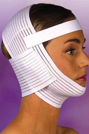 Summit Medical Facial Support Wrap One Size Fits Most Spandex Champagne / White - Each - V-210-EA