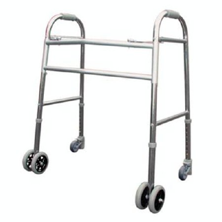 Patterson Medical Supply Bariatric Dual Release Walker Adjustable Height Aluminum Frame 700 lbs. Weight Capacity 34 to 38 Inch Height - Each - 562288-EA