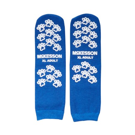 McKesson Slipper Socks McKesson Terries™ X-Large Royal Blue Above the Ankle - Case of 48 - 40-3816-001-CS