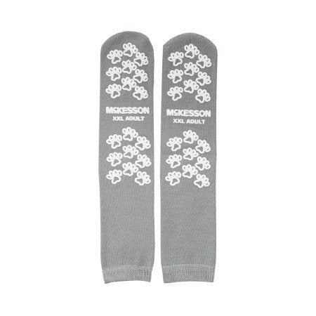McKesson Slipper Socks McKesson Terries™ 2X-Large Gray Above the Ankle - Pair - 40-3800-001-PR