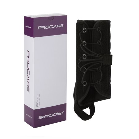 DJO Wrist Brace with Thumb Spica ProCare® Quick-Fit® W.T.O. Aluminum / Foam / Nylon Left Hand Black One Size Fits Most - Each - 79-87490-EA