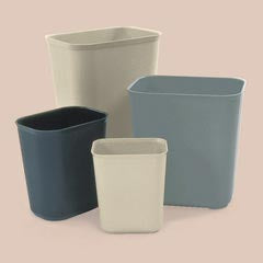 Lagasse Fire-Resistant Trash Can Rubbermaid® 1.75 gal. Rectangular Gray Fiberglass Open Top - Each - RCP2543GRA-EA