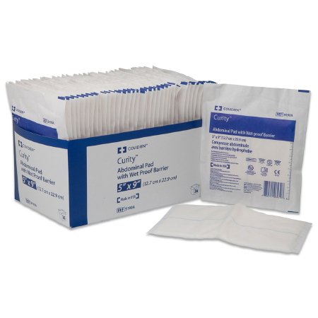 Cardinal Abdominal Pad Curity™ 7-1/2 X 8 Inch 648 per Case NonSterile Rectangle - Case of 648 - 8192A-CS