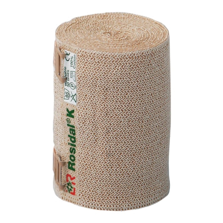 Patterson Medical Supply Compression Bandage Rosidal® K 2-9/25 Inch X 5-1/2 Yard Clip Detached Closure Tan NonSterile High Compression - Each - 55977401-EA