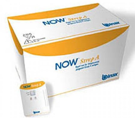 Abbott Rapid Dx North America LLC Respiratory Test Kit BinaxNOW® Infectious Disease Immunoassay Strep A Test Throat / Tonsil Saliva Sample 25 Tests CLIA Waived - KT/1 - 730025-KT