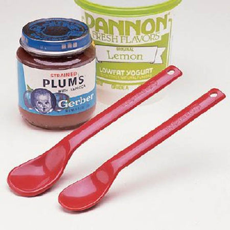 Patterson Medical Supply Feeding Therapy Spoon Large Maroon Plastic - Pack of 10 - 920274-PK