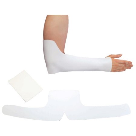 Patterson Medical Supply Elbow Splint Rolyan® Small Without Fastening Sugar Tong Left or Right Elbow 11 to14-1/4 Inch Length White - Each - 556010-EA