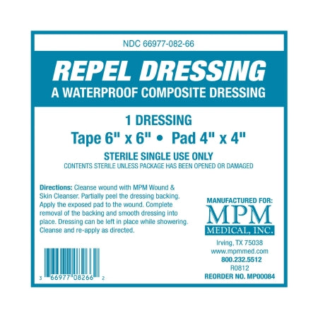 MPM Medical Composite Dressing Repel™ 6 X 6 Inch Square Sterile - Case of 120 - MP00084-CS