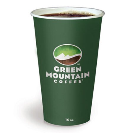 Green Mountain Coffee® Paper Hot Cups, 16 oz, Green Mountain Design, Multicolor, 1,000/Carton - CT/1 - GMT-93768-CT