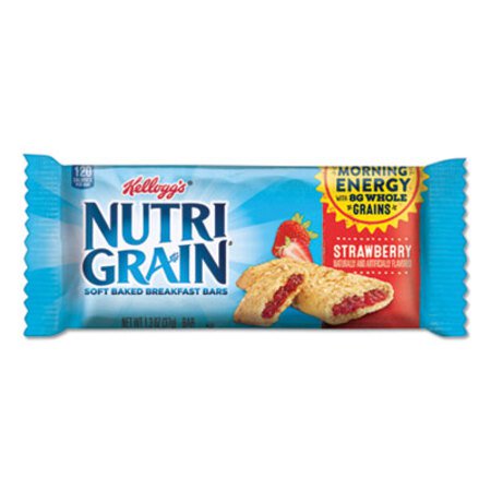 s® Nutri-Grain Soft Baked Breakfast Bars, Strawberry, Indv Wrapped 1.3 oz Bar, 16/Box - Box of 1 - KEB-35945-BX