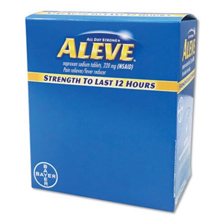 Aleve® Pain Reliever Tablets, 50 Packs/Box - Box of 1 - PFY-BXAL50-BX