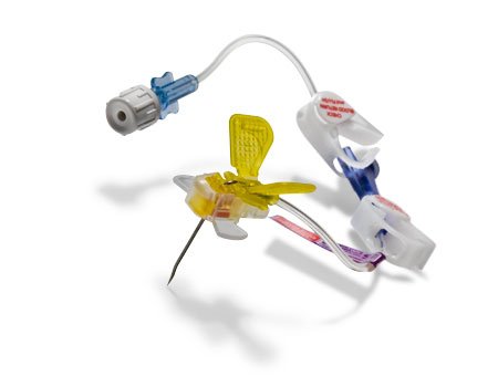BD Huber Infusion Set PowerLoc® 20 Gauge 1 Inch 8 Inch Tubing Y-Site Injection Port - Each - 0672010-EA