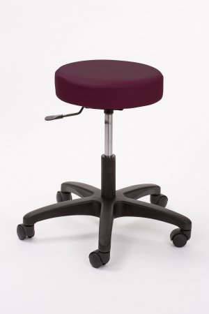 Brandt Industries Exam Stool Econobuoy Backless Pneumatic Height Adjustment 2 Inch Casters Maroon - Each - 13421-EA