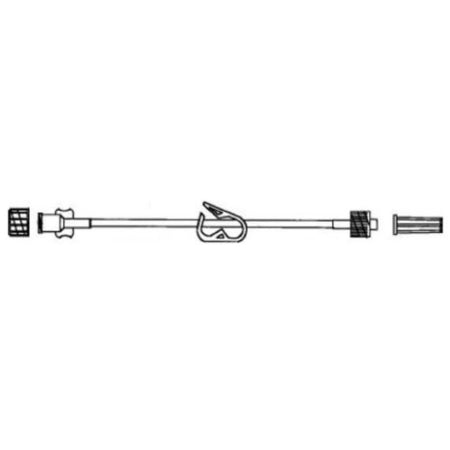 Advanced Medical Systems IV Extension Set Vygon Mini Bore 14 Inch Tubing Without Filter - Case of 50 - AMS-395-1-CS