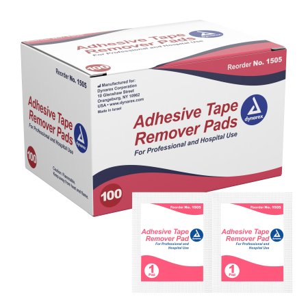 Dynarex Adhesive Remover Pad 100 per Pack - Case of 1000 - 1505-CS