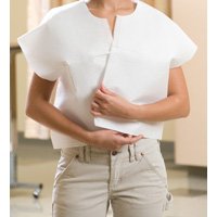 Graham Medical Products Exam Cape White One Size Fits Most Front Opening Without Closure Unisex - Case of 100 - 70211N-CS