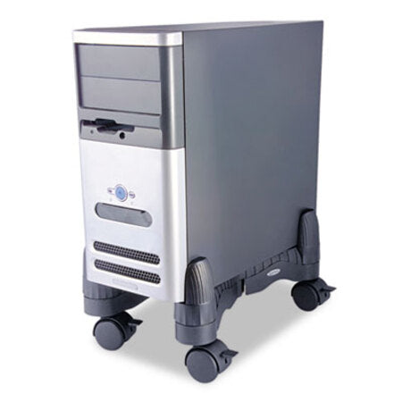 Kantek Mobile CPU Stand, Supports 60 lb, 4.5w x 16d x 7h, Black - Each - KTK-CS200B-EA