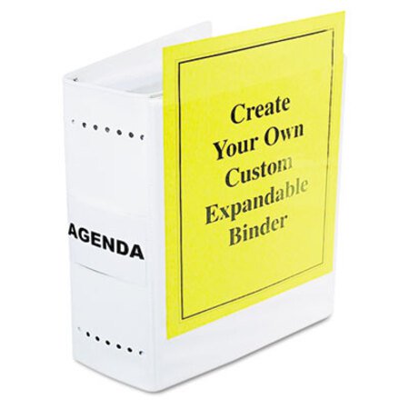 Charles Leonard® VariCap Expandable Binder, 2 Posts, 6" Capacity, 11 x 8.5, White - Each - LEO-61605-EA