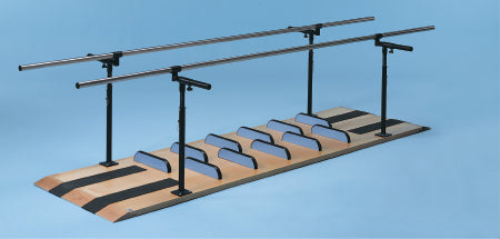 Hausmann Industries Parallel Bars Platform 10 L Foot X 15 - 28 W Inch X 29 - 44 H Inch Black / Brown - Each - 1393-EA
