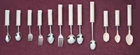 Patterson Medical Supply Youth Spoon General Purpose White Stainless Steel / Plastisol-Coated - Each - 1198-EA