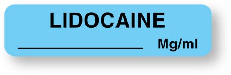 United Ad Label Drug Label UAL™ Anesthesia Label Lidocaine mg/mL Blue 5/16 X 1-1/4 Inch - Roll of 1 - ULAM123-RL