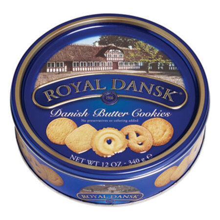 Royal Dansk® Cookies, Danish Butter, 12 oz Tin - Each - OFX-53005-EA