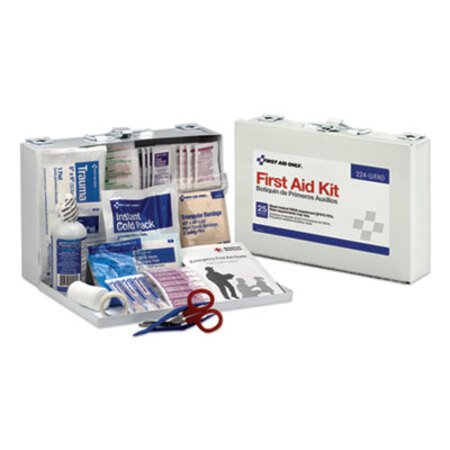 First Aid Only™ First Aid Kit for 25 People, 104 Pieces, OSHA Compliant, Metal Case - KT/1 - FAO-224U-KT