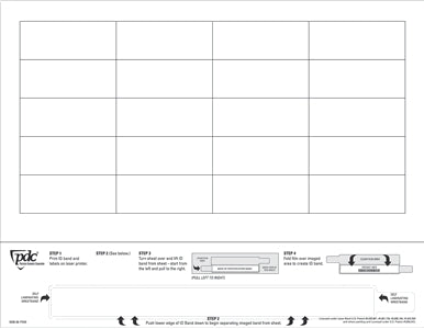 Precision Dynamics Identification Wristband with Extender DataMate® - Box of 1000 - 9200-00-PDR-BX