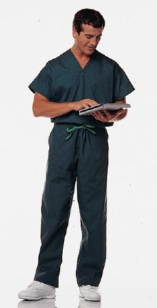 Hospitex / Encompass Group Scrub Shirt Synergy™ Medium Regatta Blue 1 Pocket Short Set-In Sleeve Unisex - Each - 46856-RB5-EA