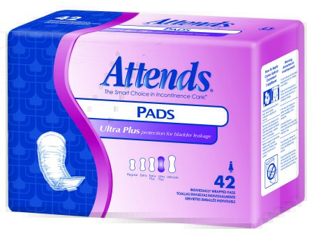 Attends Healthcare Products Bladder Control Pad Attends® 14-1/2 Inch Length Moderate Absorbency Polymer Core One Size Fits Most - Bag of 42 - LP0500-BG