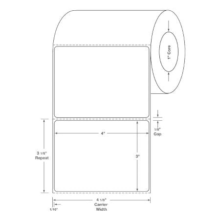 Medline Blank Label Centurion® Laboratory Use White Paper 3 X 4 Inch - Box of 12 - DTL588-BX