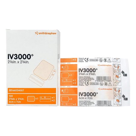 Smith & Nephew I.V. Dressing IV3000™ REATIC Film 2-3/8 X 2-3/8 Inch Sterile - Case of 900 - 66024007-CS
