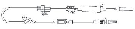 Advanced Medical Systems Primary IV Administration Set Vygon Gravity 1 Port 0.2 Micron Filter 84 Inch Tubing Solution - Case of 50 - AMS-292-2-CS