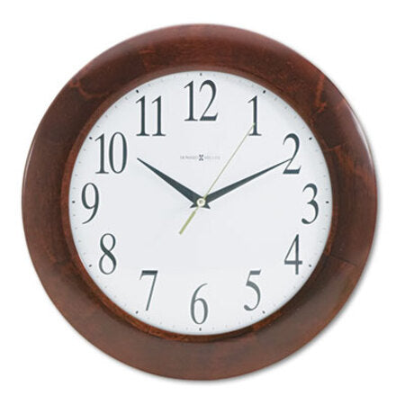 Howard Miller® Corporate Wall Clock, 12.75" Overall Diameter, Cherry Case, 1 AA (sold separately) - Each - MIL-625214-EA