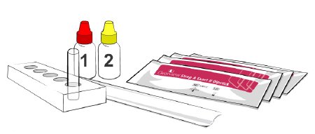 Abbott Rapid Dx North America LLC Respiratory Test Kit Clearview® Strep A Exact II Dipstick Infectious Disease Immunoassay Strep A Test Throat Swab Sample 30 Tests CLIA Waived - KT/30 - 4581225020-KT