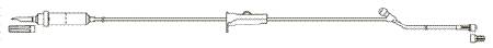 Codan US Corp Primary IV Administration Set Codan Gravity 1 Port 20 Drops / mL Drip Rate 82 Inch Tubing Solution - Case of 50 - B411-CS