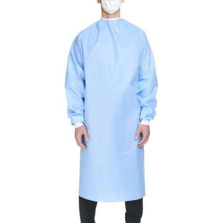 O&M Halyard Inc Non-Reinforced Surgical Gown with Towel Halyard Basics X-Large Blue Sterile Disposable - Case of 20 - 99285-CS