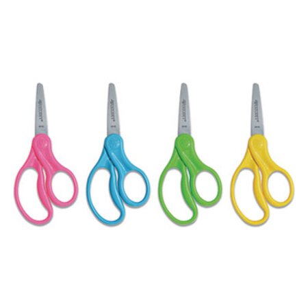 Westcott® For Kids Scissors, Pointed Tip, 5" Long, 1.75" Cut Length, Randomly Assorted Straight Handles - Each - ACM-13131-EA